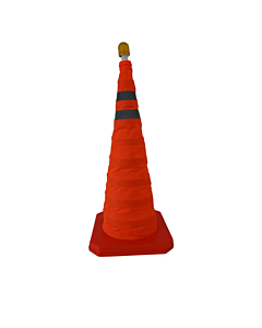 Foldbar advarselskegle med lys